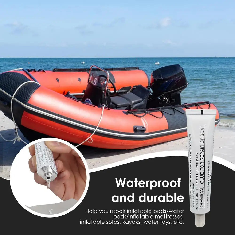 PVC Boat Adhesive 30ml Inflatable Boat Adhesive Glue Strong Adhesive Repair Tool for Kayak Paddle Boat Inflatable Boat Raft